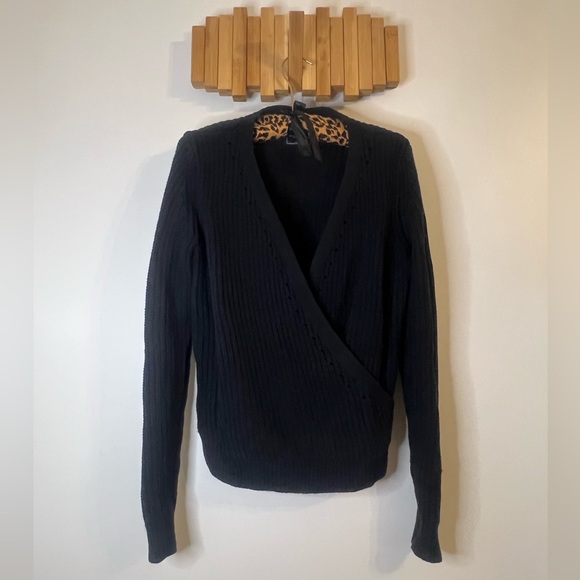 A&F Chunky Knit Wrap Sweater - Picture 3 of 13